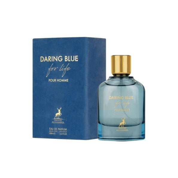 DARING BLUE FOR LIFE HOMME MEN EDP - 100ML (3.40Z) BY MAISON ALHAMBRA