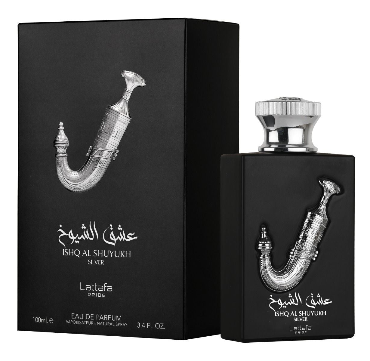 ISHQ AL SHUYUKH SILVER MEN EDP- 100 ML (3.4 OZ) BY LATTAFA