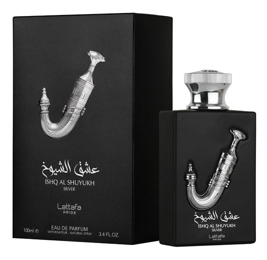 ISHQ AL SHUYUKH SILVER MEN EDP- 100 ML (3.4 OZ) BY LATTAFA